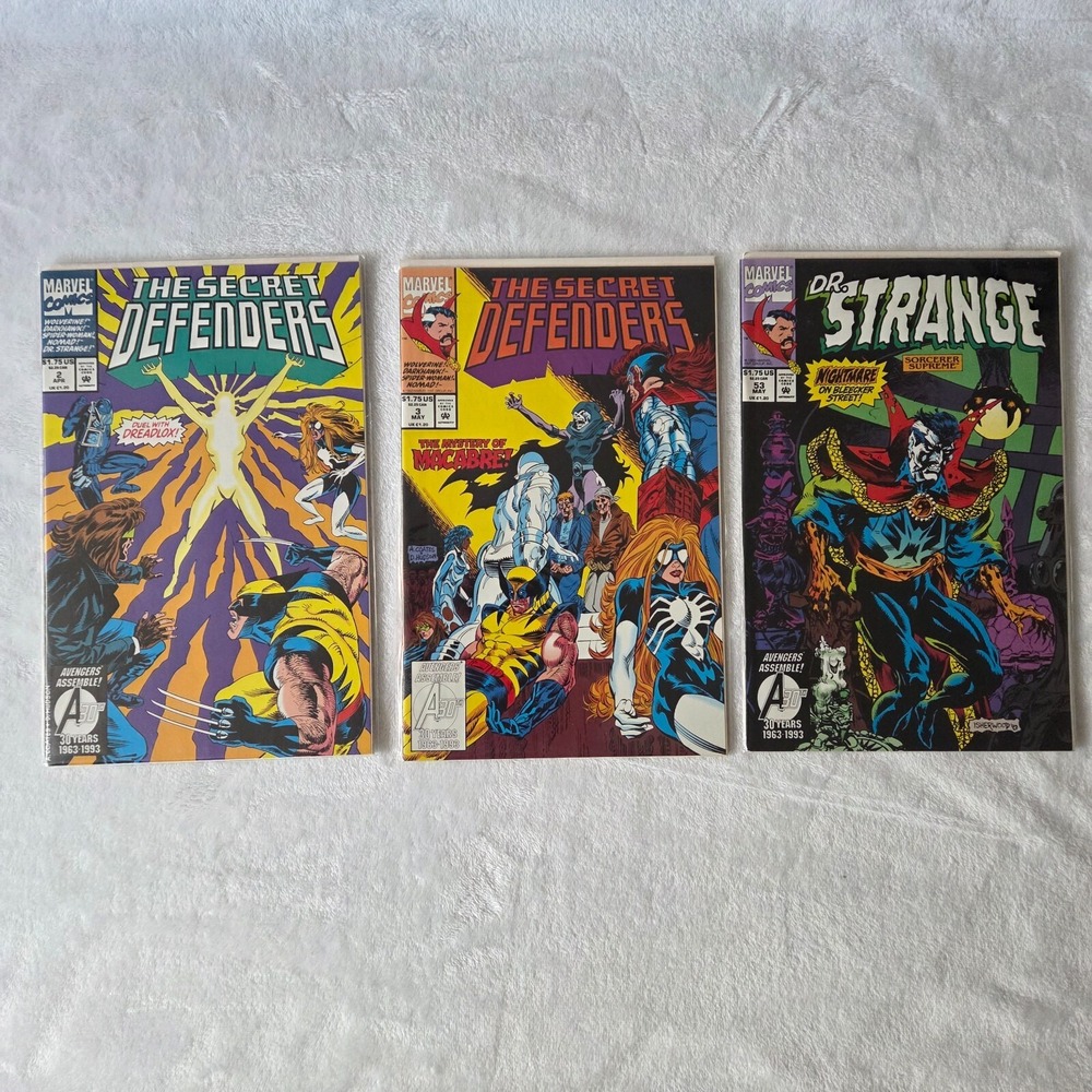 Secret Defenders #2–3 + Dr. Strange #52 (1993) Marvel Lot | Wolverine, Strange